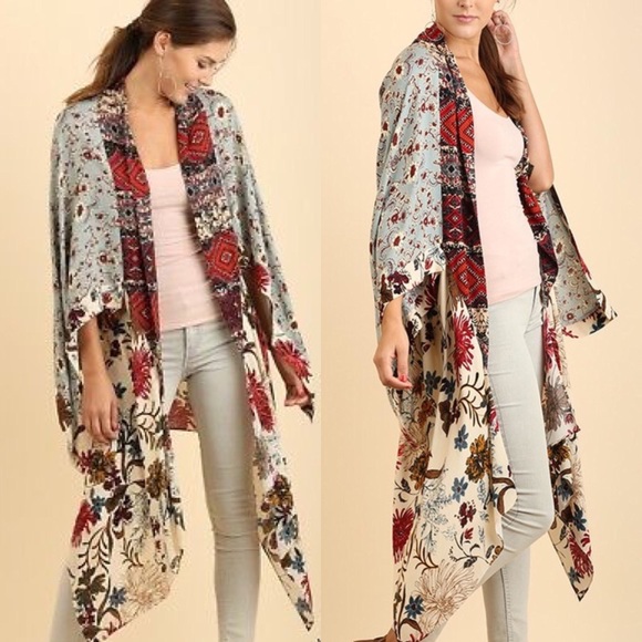 NWT Boutique Boho Gypsy Kimono Duster - Picture 2 of 12